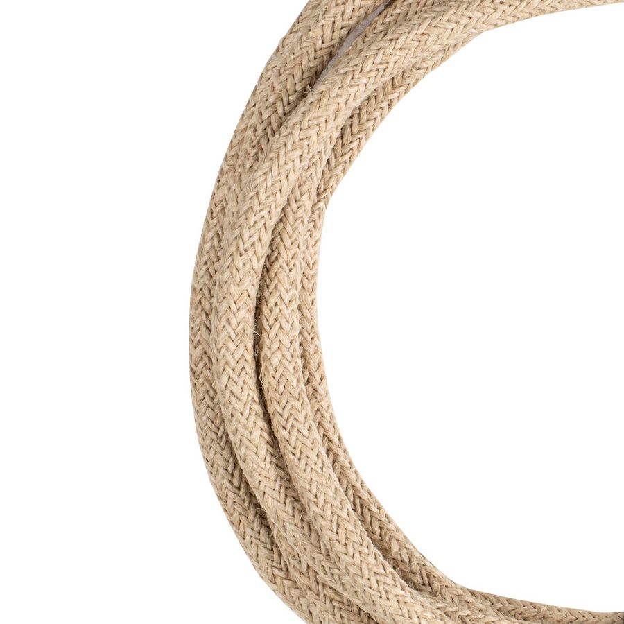 Lengte a 3m. Textielsnoer 2C 2x0,75mm² jute