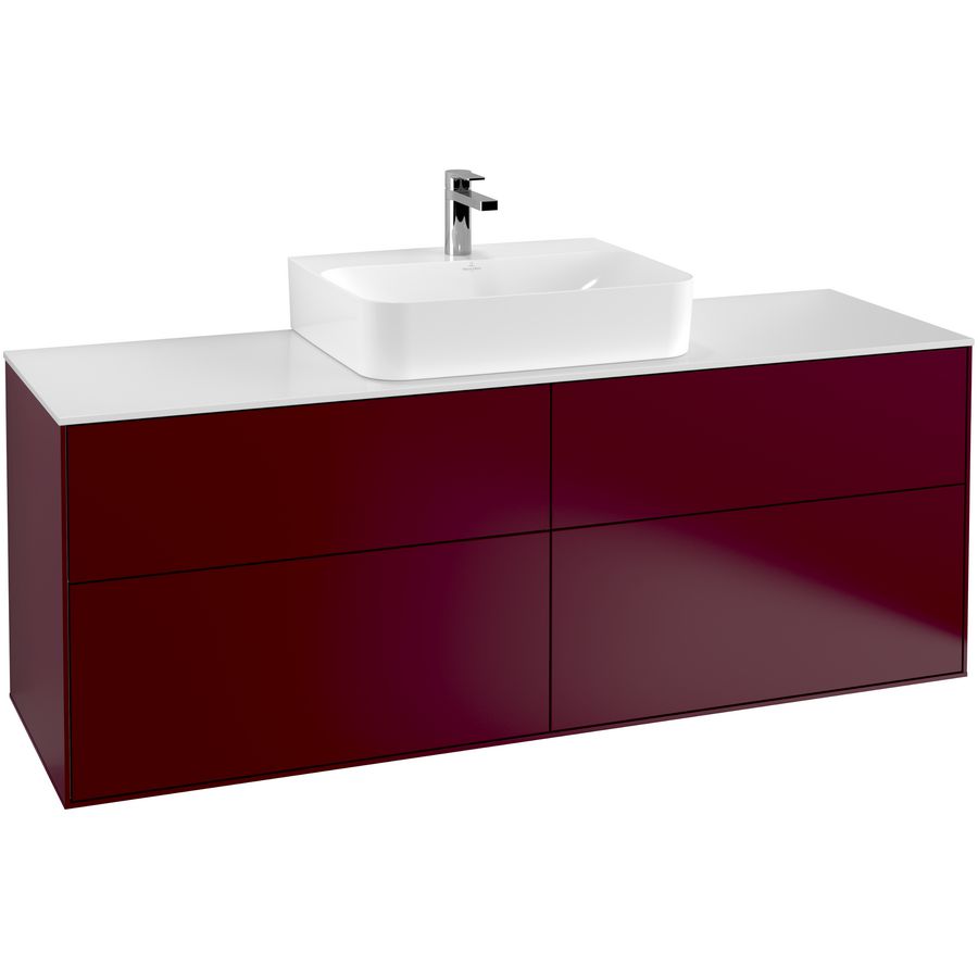Wastafelonderkast Finion 1600x603x501mm Peony Matt Lacquer F19100HB