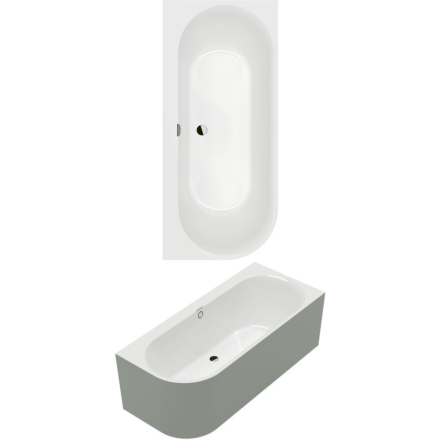 Bad hoekinbouw Ligbad Off-Setr. 1800x800mm 180OBN9CRBCVD01