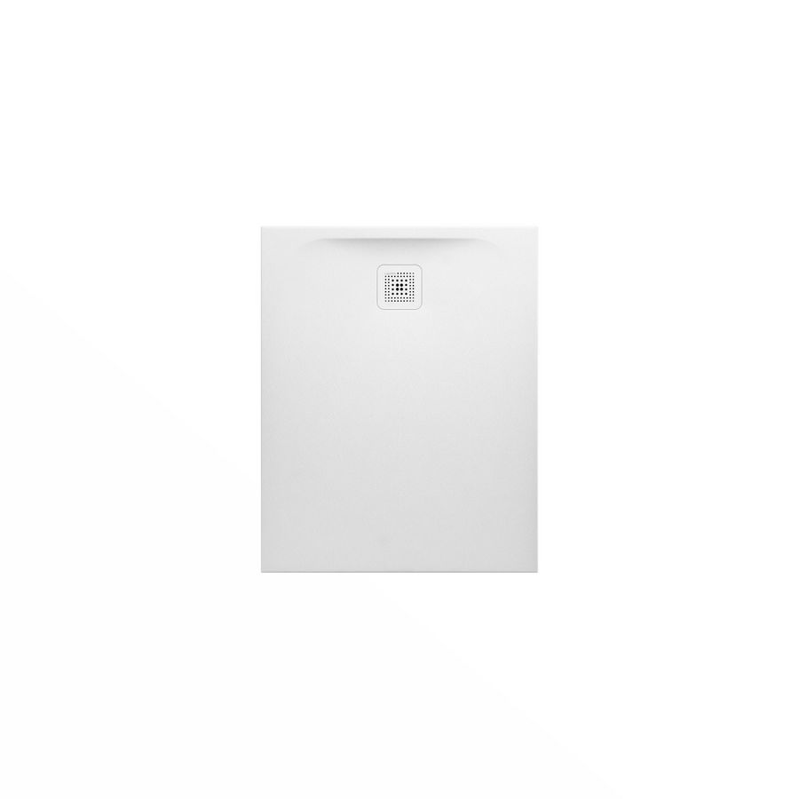 Douchevloer 1000x800mm rechthoekig wit Marbond composiet afvoer aan korte zijde