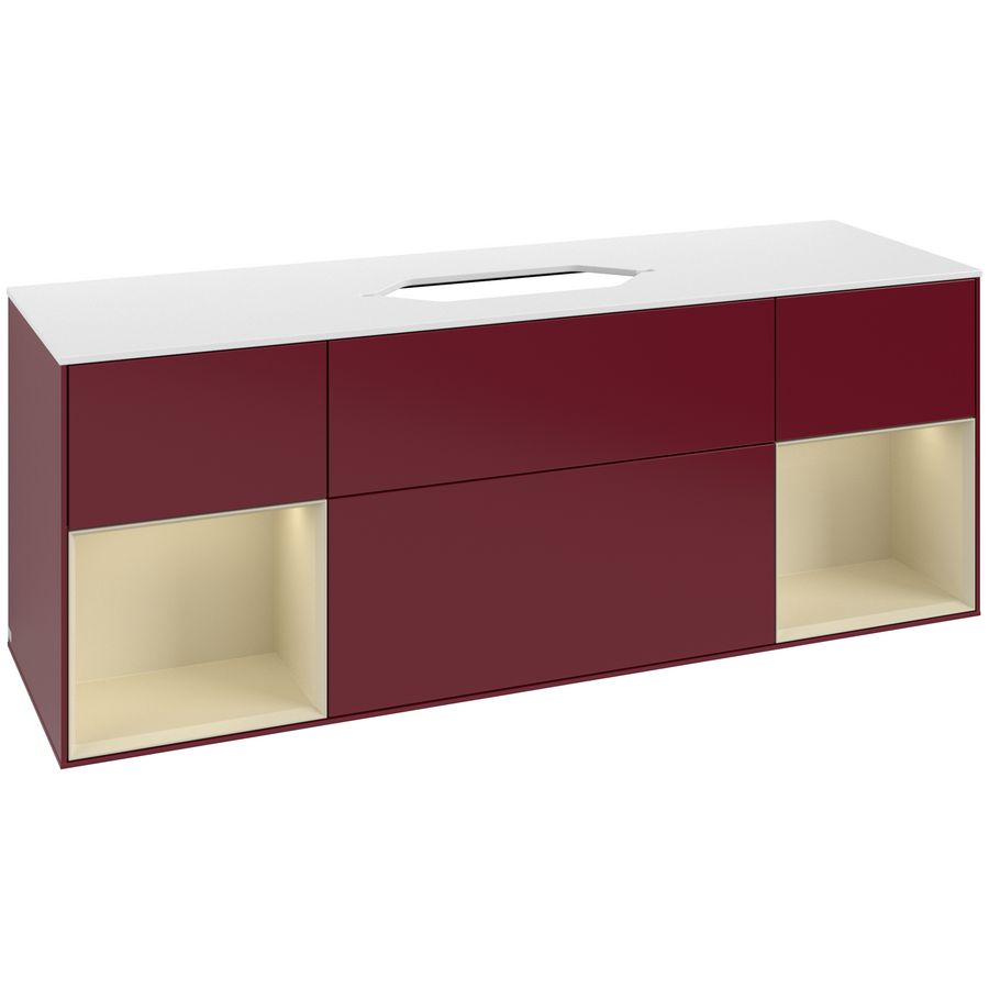 Wastafelonderkast Finion 1600x603x501mm Peony Matt Lacquer F741HJHB