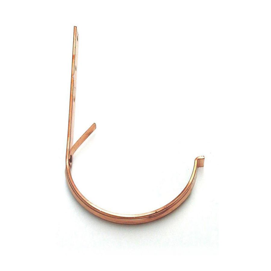 Mastgootbeugel M400 koper J-model/rechte staart met lip 30x5mm