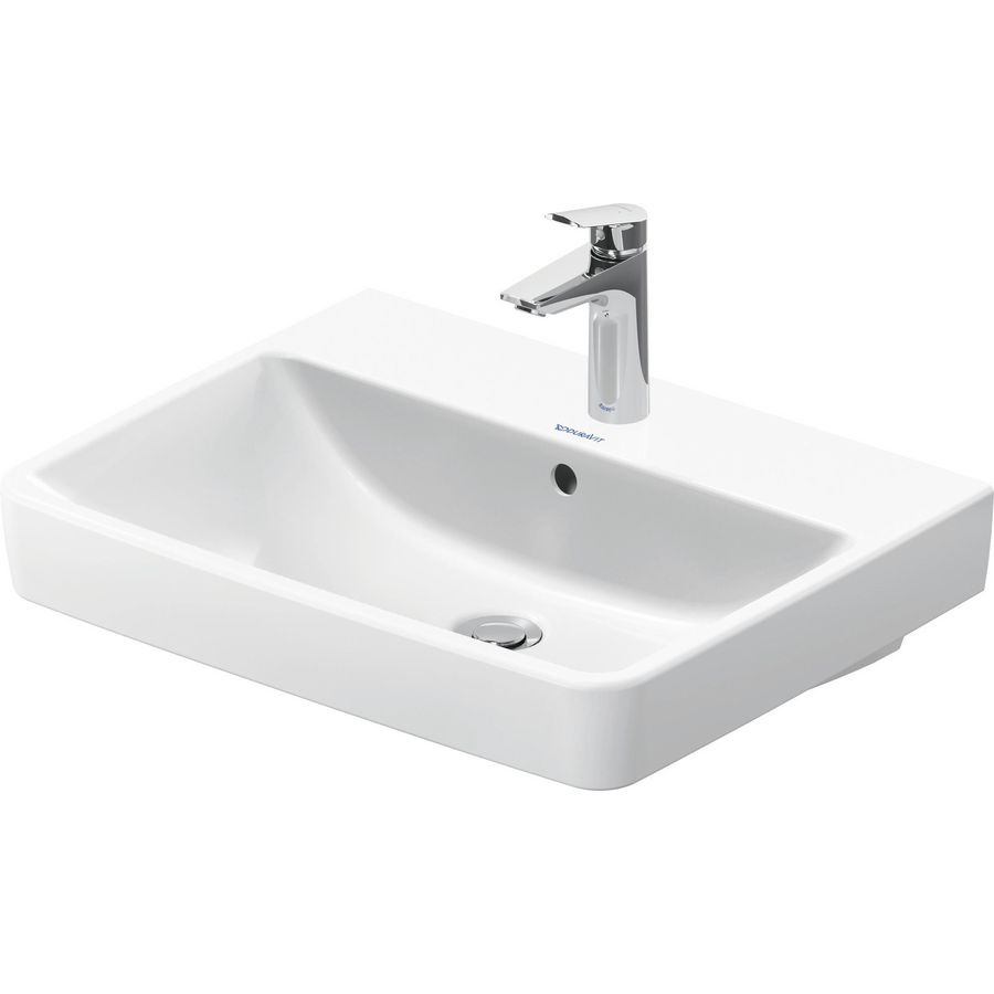 DURAVIT NO.1 #237560 wastafel 600mm wit met kraangat met overloop