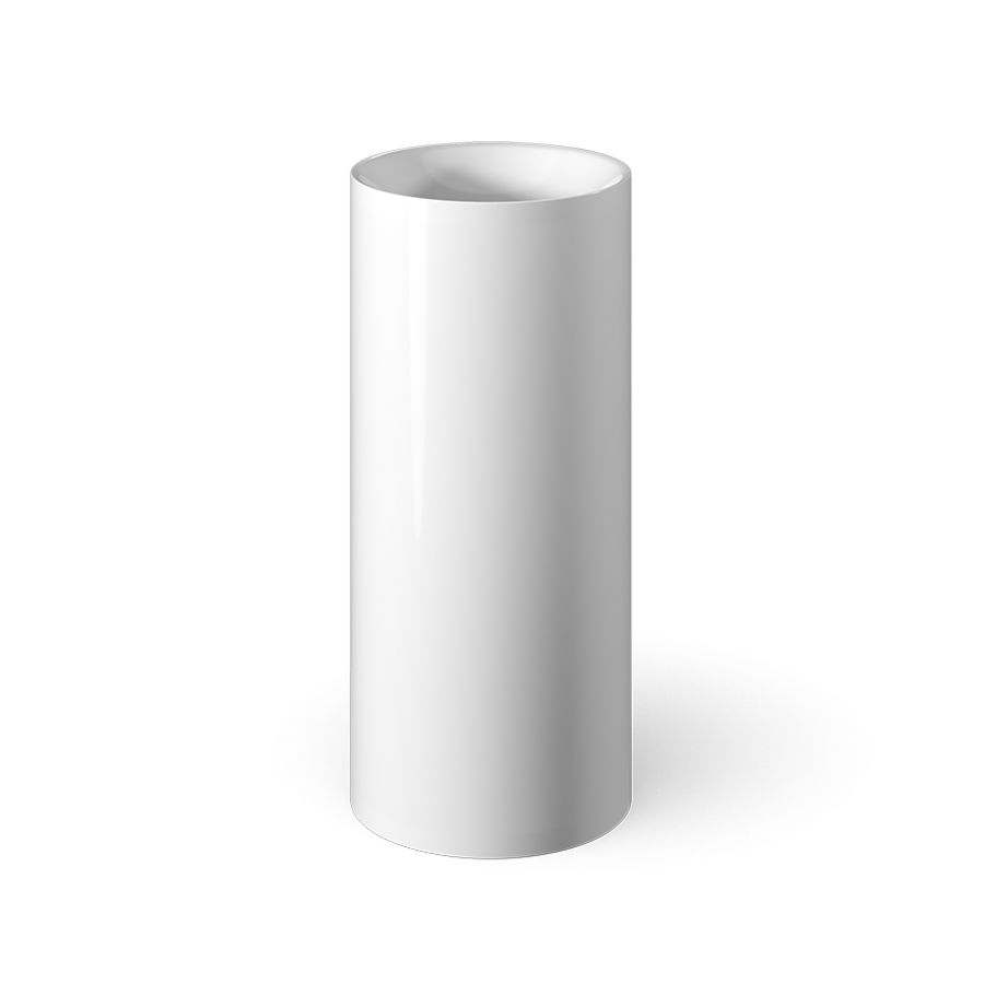Mineral Pillar Round 90cm Gloss White