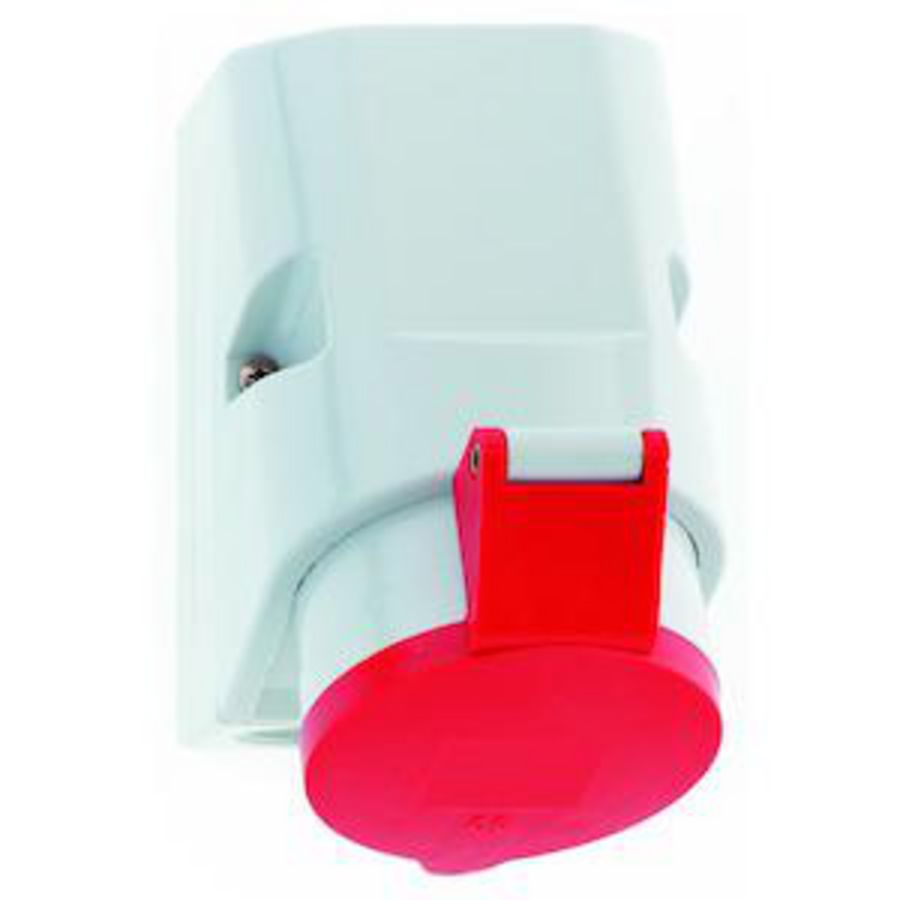 Wandcontactdoos 6h 32A 7P 400V IP44 126x83 Ni