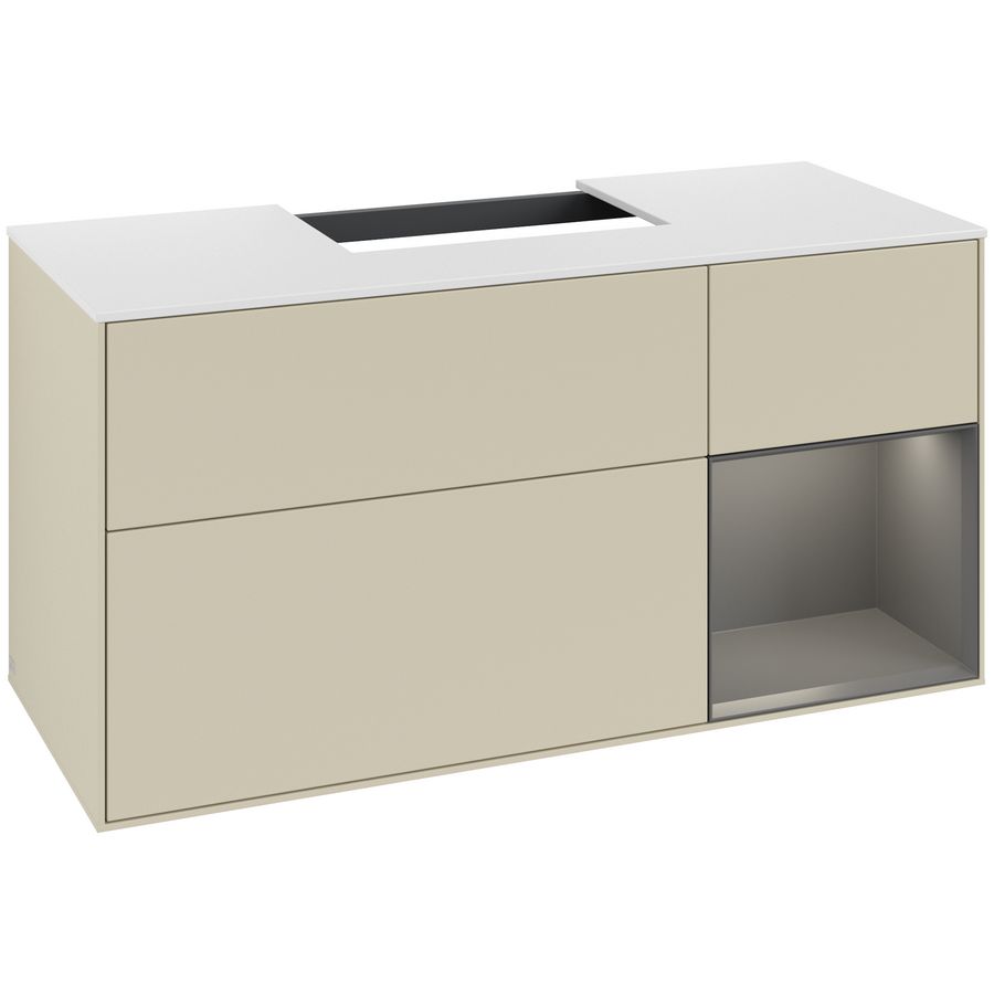 Wastafelonderkast Finion 1200x603x501mm S.Grey Matt Lacquer G171GKHJ