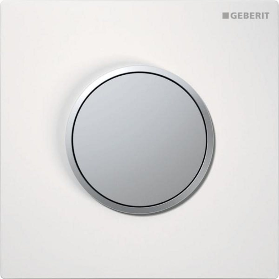Onderdeel plaat pneum. type 10 ROUND wit/chroom/mat chroom