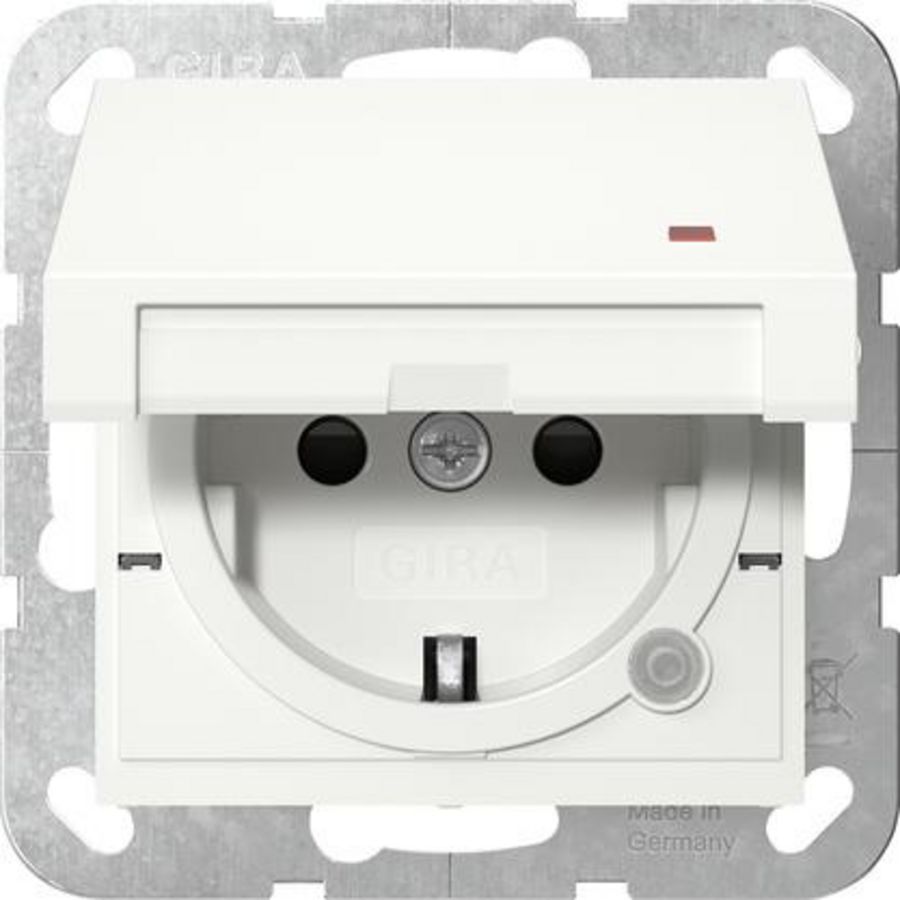 wandcontactdoos met randaarde KD ctrl.l. + Safety Plus System 55 zuiver wit m