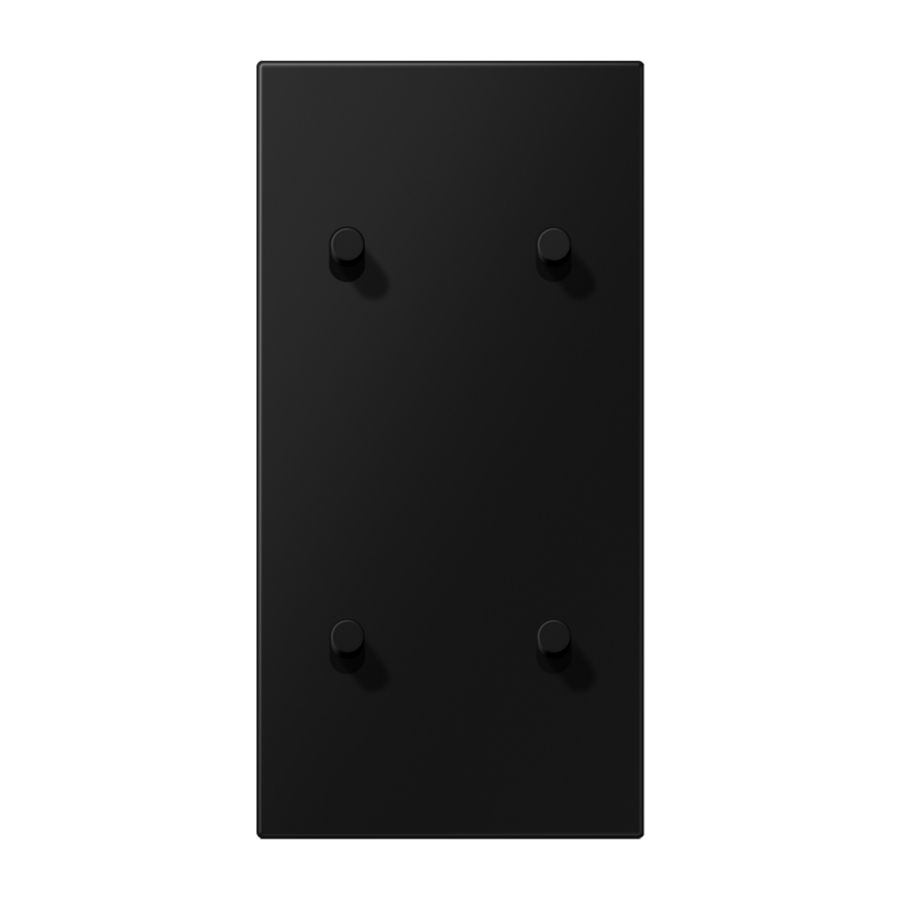 Afdekking LS1912 zwart mat verticaal 2+2 hevel cyl.
