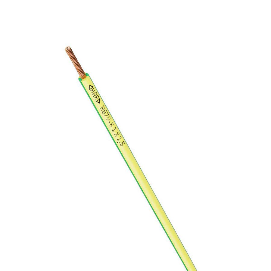 Haspel a 100m. Montagesnoer H07V-K 1X2,5 groen/geel