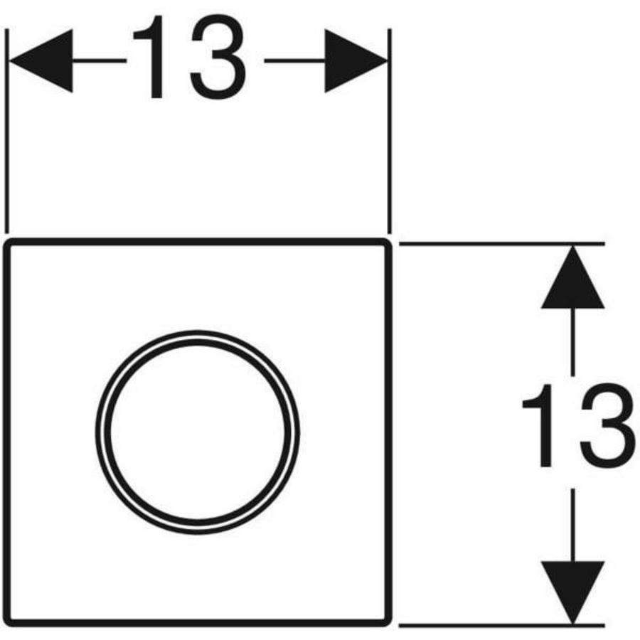 Onderdeel plaat pneumatisch type 10 ROUND geborsteldRVS/gepol. RVS