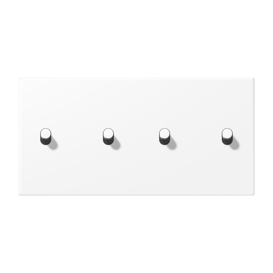 Afdekking LS1912 witmat horizontaal 2+2 hevel cyl.