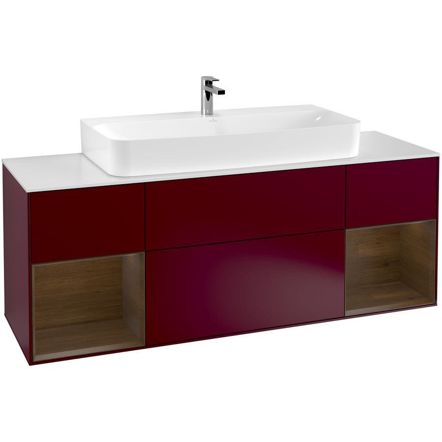 Wastafelonderkast Finion 1600x603x501mm Peony Matt Lacquer F211GNHB