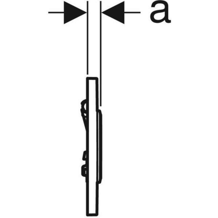 Onderdeel plaat pneumatisch type 10 ROUND zwart/chroom/zwart