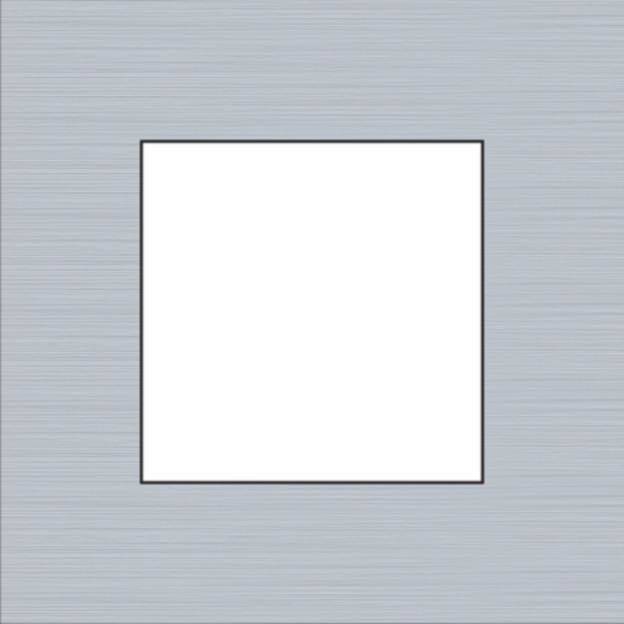 Enkelvoudige afdekplaat Pure alu grey