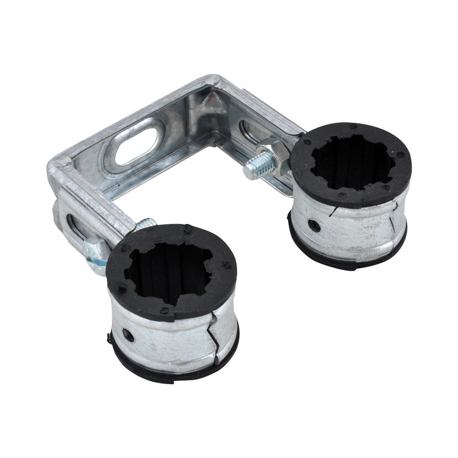 Dubbele muurbeugel met inlage Duplo zwart 15mm