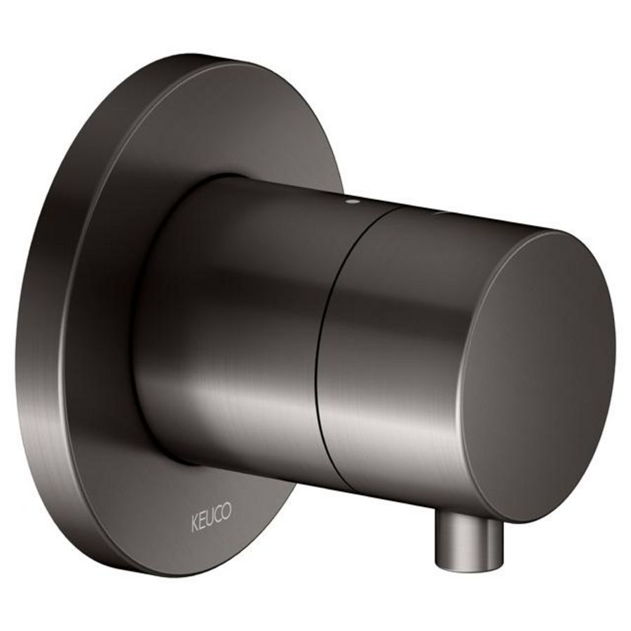 Stopkraan DN15 IXMO Comfort/rozet rond titaanzwart geborstel