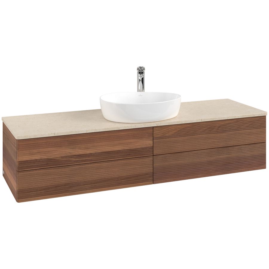 Wastafelonderkast Antao 1600x360x500mm Warm Walnut K25153HM