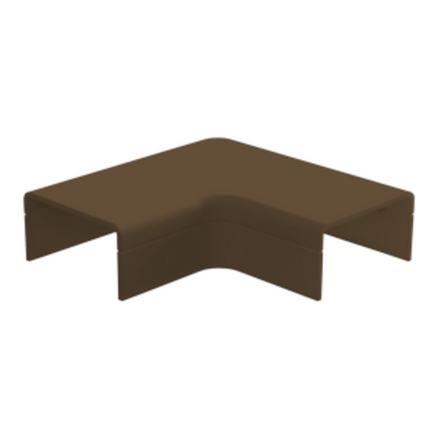 Doos a 2st Systeem25 plattebocht met bodemstuk 25x13mm bruin
