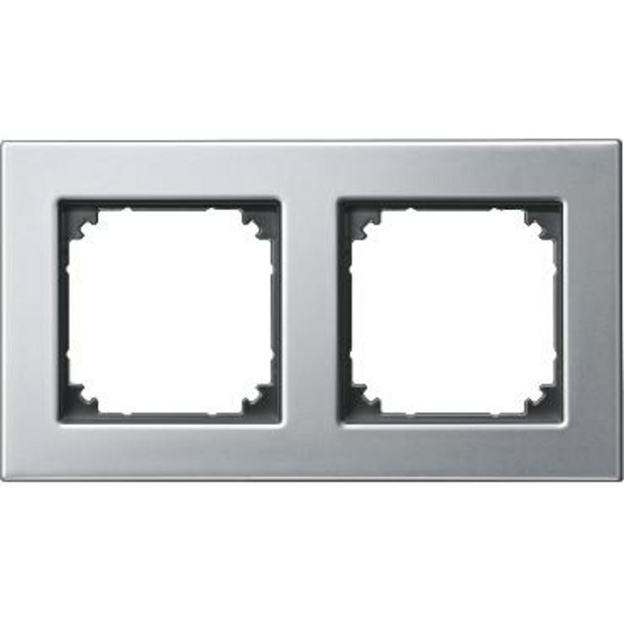Afdekraam M-Elegance 2-voudig Metaal Platinum zilv Systeem M