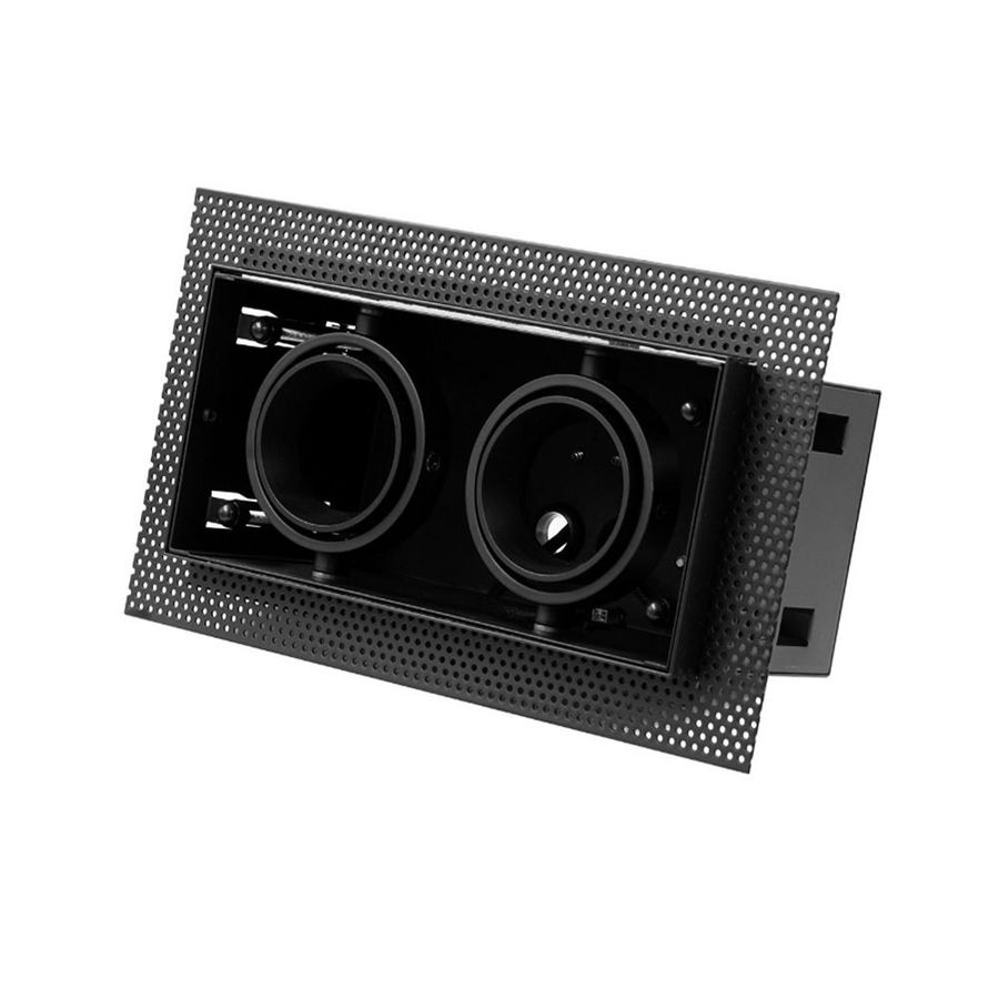 Inbouw/trimless armatuur 2x 50mm verstelbaar zwart