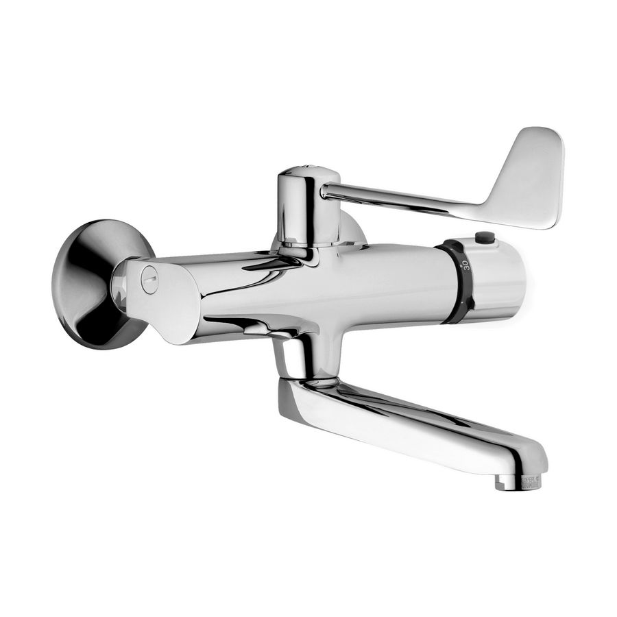Wandthermostaat met draaibare/vaste uitloop 08385202