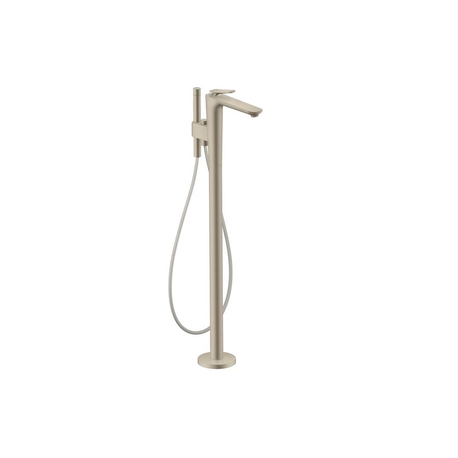 Afbouwdeel 1-hendel badmengkraan vrijstaand brushed nickel Citterio-C