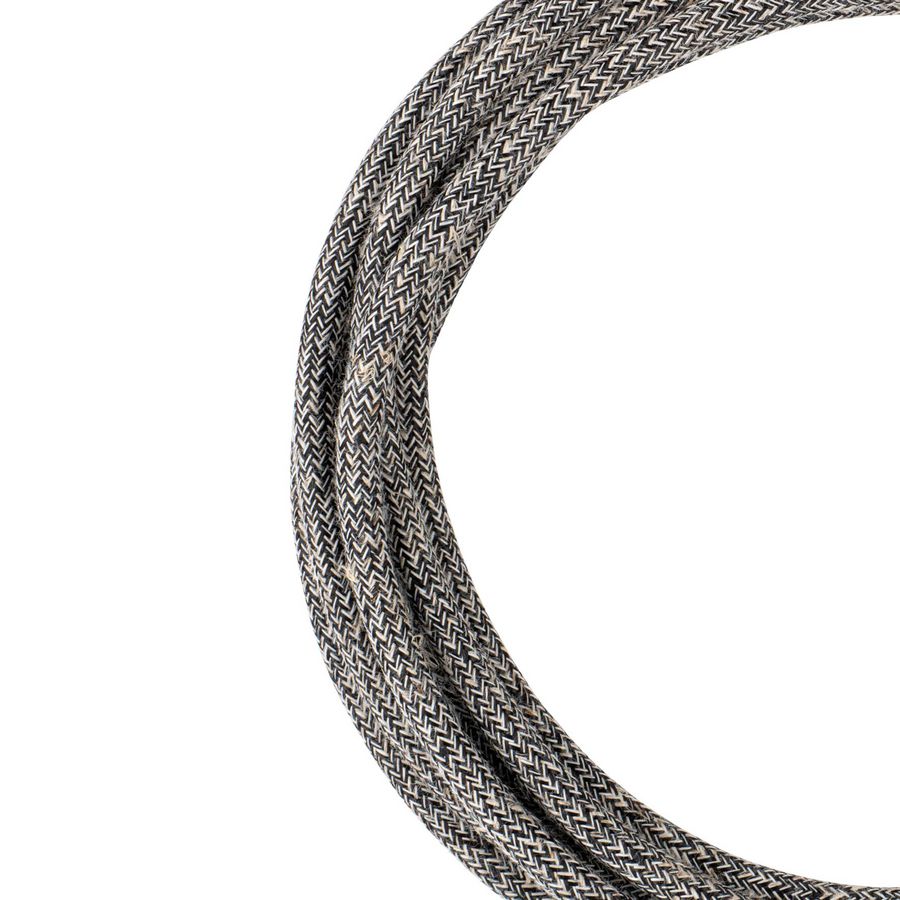 Lengte a 3m. Textielsnoer Tweed 2C 2x0,75mm² zwart
