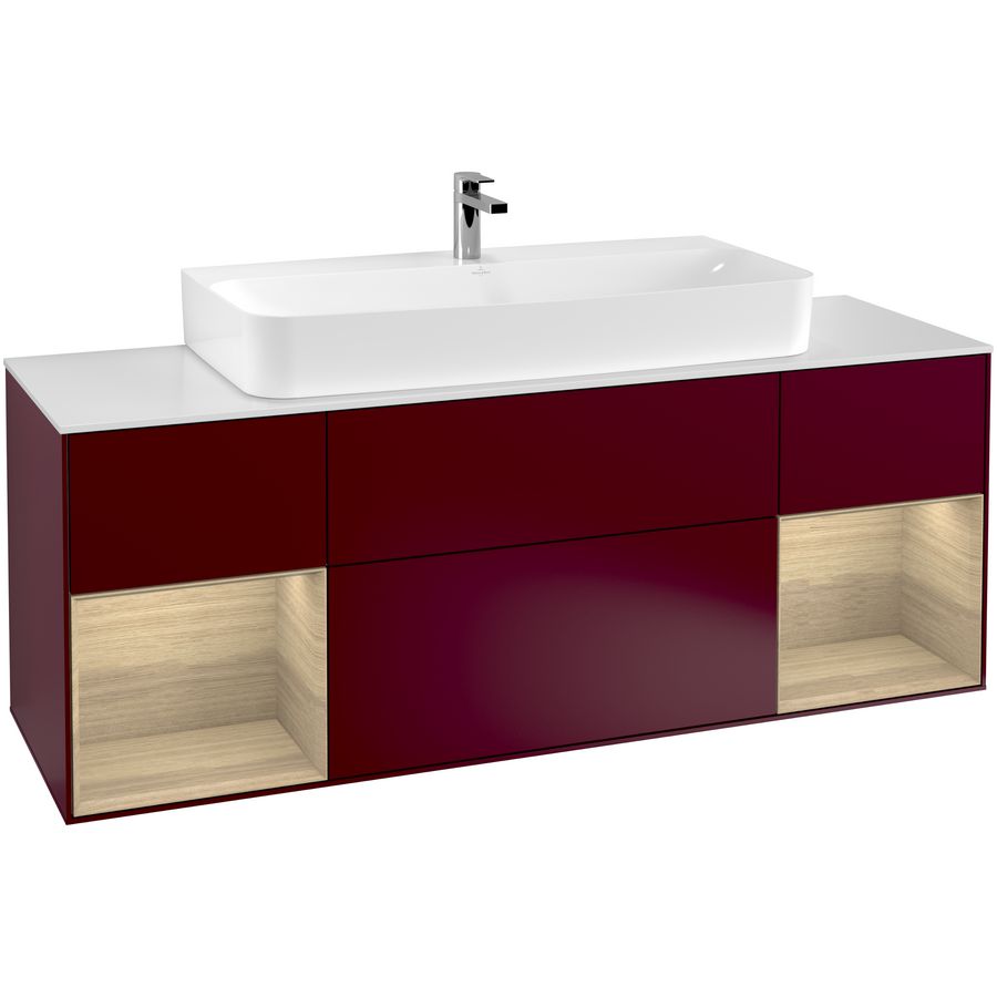 Wastafelonderkast Finion 1600x603x501mm Peony Matt Lacquer F211PCHB