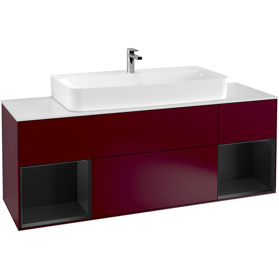 Wastafelonderkast Finion 1600x603x501mm Peony Matt Lacquer F211PDHB