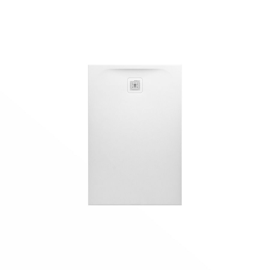 Douchevloer 1200x800mm rechthoekig wit Marbond composiet afvoer aan korte zijde