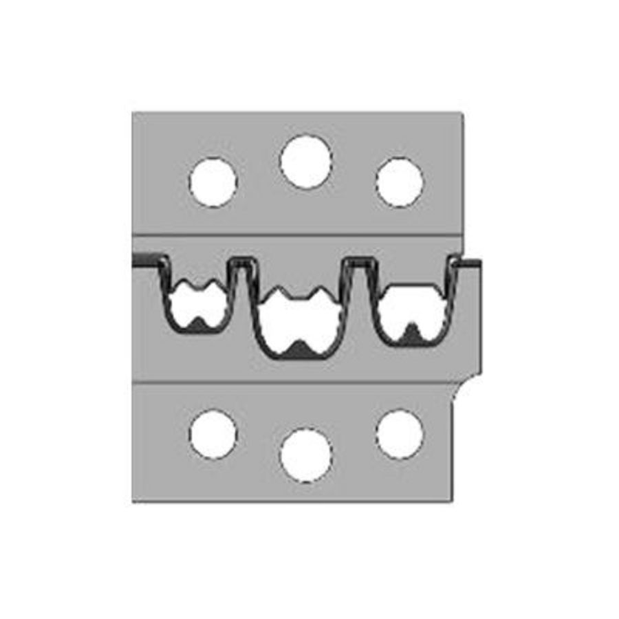 Matrijs voor krimpmachine adereindhulzen 10mm²/16mm²/25mm²