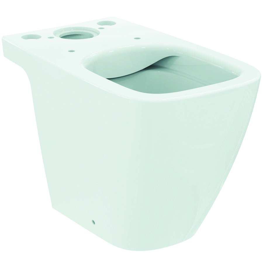 Staand closet I.LIFE-S PK.tbv duoblok randloos diepspoel wit incl. bevestiging (excl. zitting / reservoir)