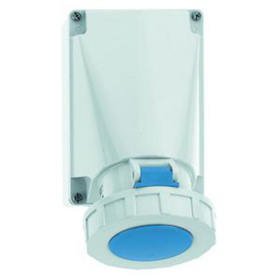 Wandcontactdoos 6h 63A 3P 230V IP67 170x118 Ni