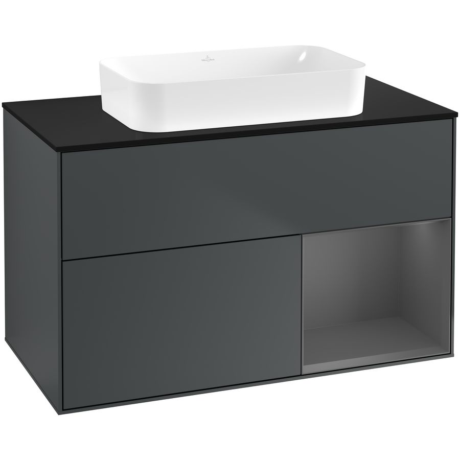 Wastafelonderkast Finion 1000x603x501mm Mid.Blue Matt Lacquer F662GKHG