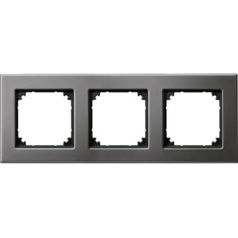 Afdekraam M-Elegance 3-voudig Metaal Rhodium grijs Systeem M