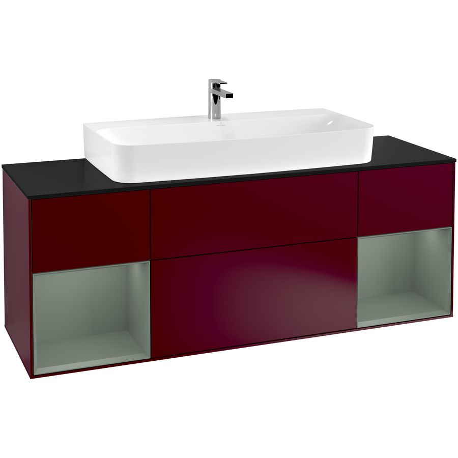 Wastafelonderkast Finion 1600x603x501mm Peony Matt Lacquer F212GMHB