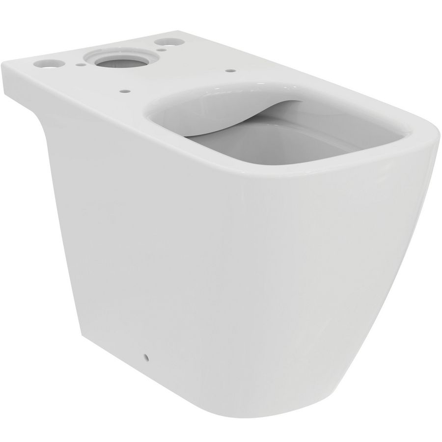 Staand closet I.LIFE-B PK.tbv duoblok randloos diepspoel wit incl. bevestiging (excl. zitting / reservoir)