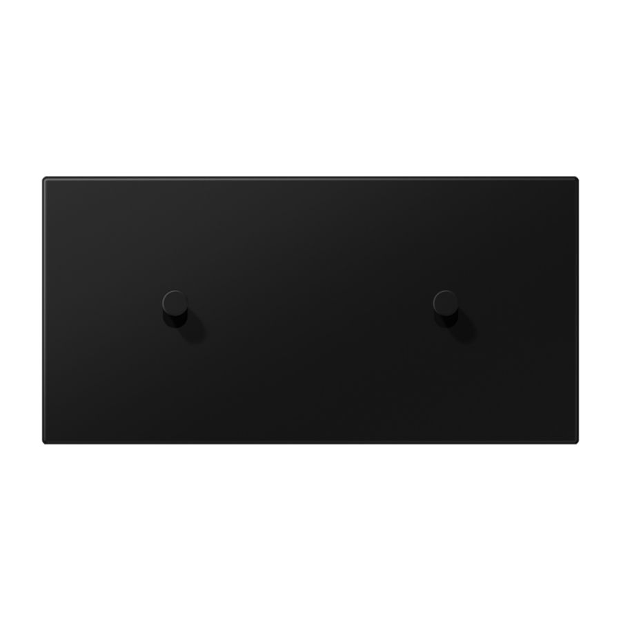 Afdekking LS1912 zwart mat horizontaal 1+1 hevel kegel