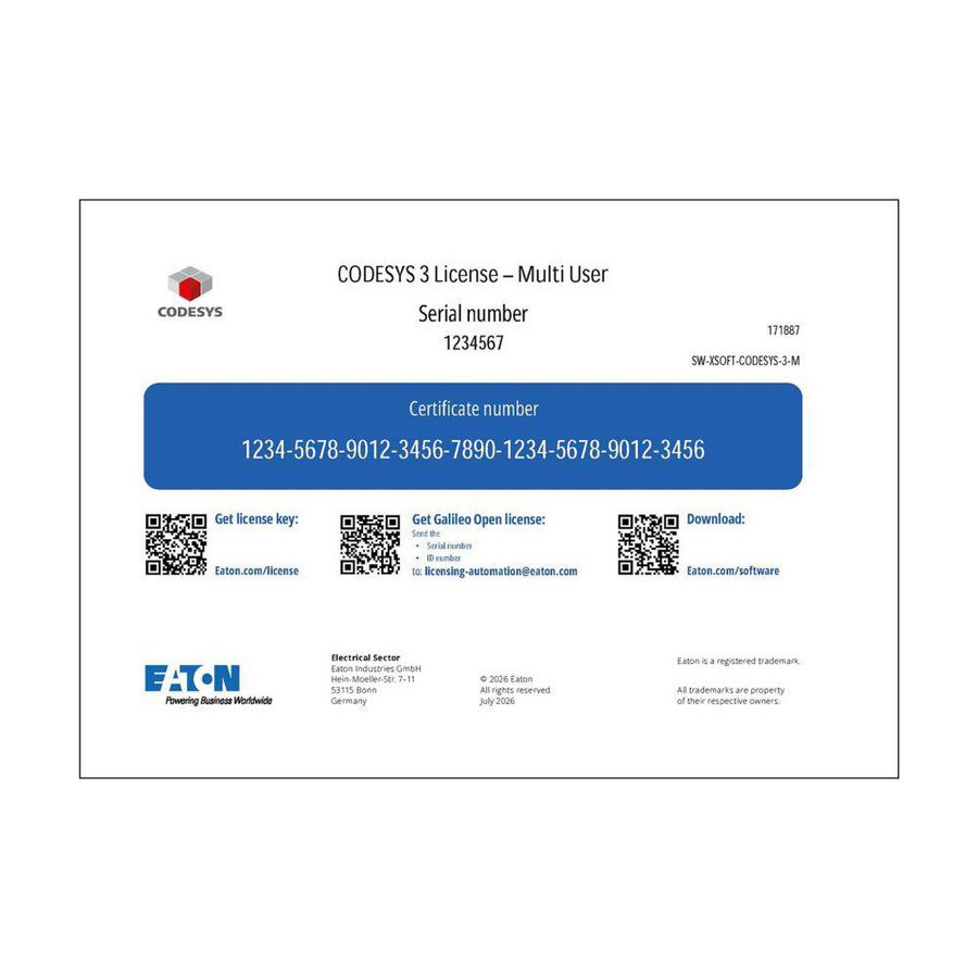 PLC software CoDeSys V3 Multi user voor: XC150, XC200, XC300