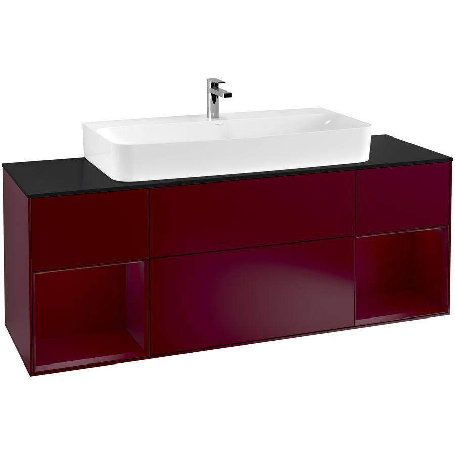 Wastafelonderkast Finion 1600x603x501mm Peony Matt Lacquer F212HBHB