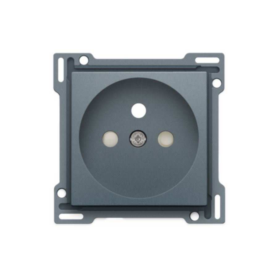 Afwerkingsset stopcontact penaarde/besch.afsl. blue grey