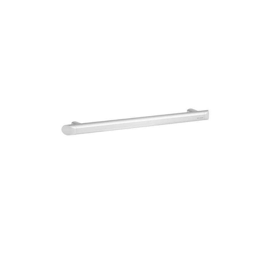 Greep recht Ø35 L.400 aluminium wit