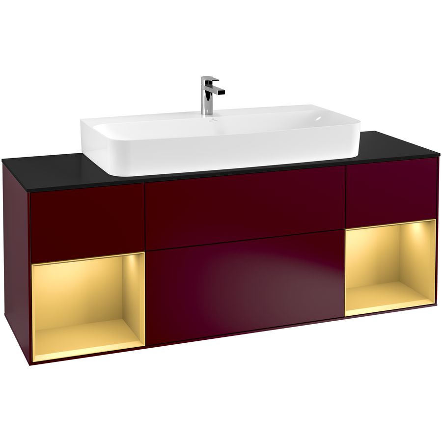Wastafelonderkast Finion 1600x603x501mm Peony Matt Lacquer F212HFHB