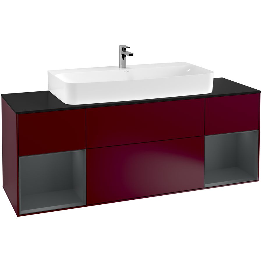 Wastafelonderkast Finion 1600x603x501mm Peony Matt Lacquer F212HGHB