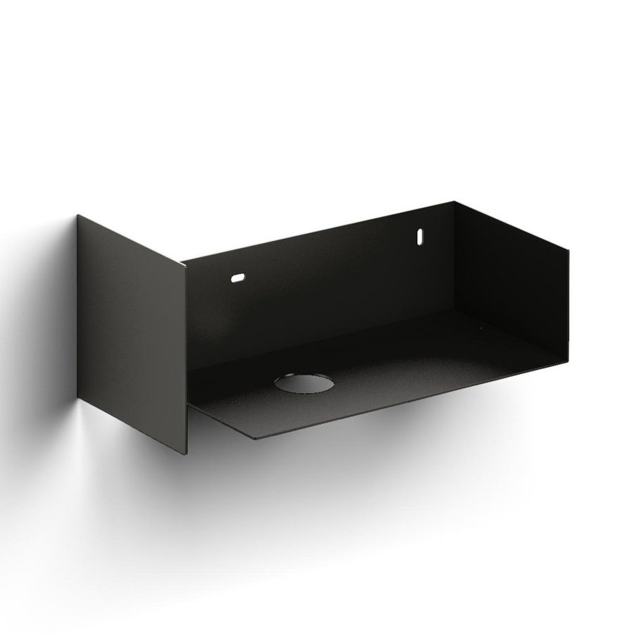 Open kast m handdoekhouder tbv Vale 38cm RE zwart