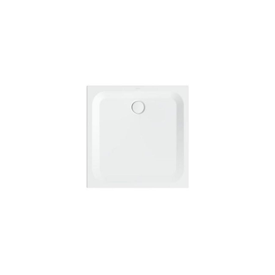 Douchebak geglazuurd staal BetteUltra 1000x1000x25mm wit AS antislip Sense afvoer Ø90mm