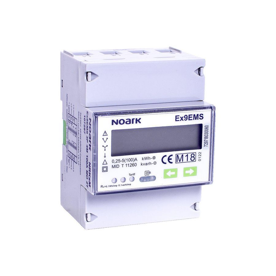 Elektriciteitsmeter 3-polig 4-module stroomtrafo 2-tarief LC