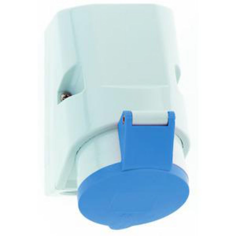 Wandcontactdoos 9h 16A 7P 230V IP44 126x83 Ni