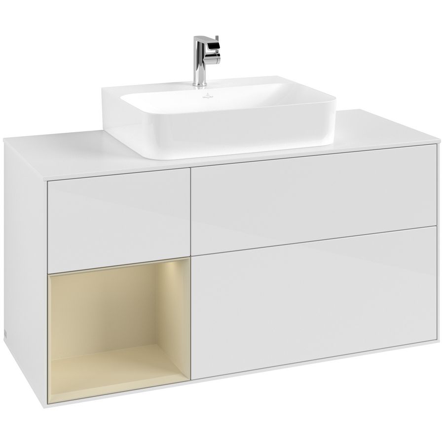 Wastafelonderkast Finion 1200x603x501mm G.White.L F161HJGF
